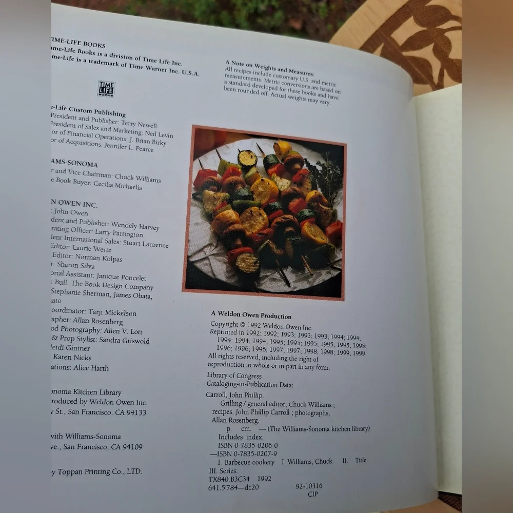 Vintage 90's Williams Sonoma Grilling Cookbook